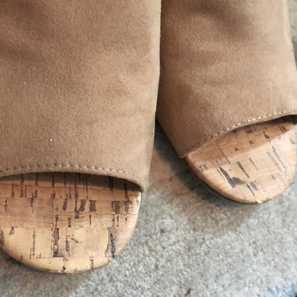 Super comfy faux suede open toe heeled mules - Picture 4 of 6